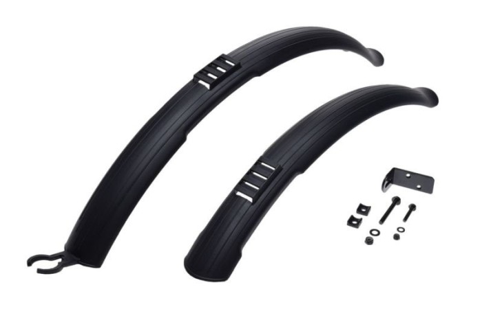 Set aparatori noroi fata+spate plastic, roata 24&quot;-26&quot;, culoare negru Cod:AWR2157