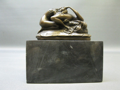 Statueta Bronz Nud Pe Soclu Marmura Erotica reducere foto