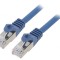 Patch cord rețea S/FTP Cat 6a albastru 0.25m