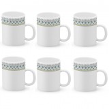 Set 6 Cani Opal Albe Model Persia 250ml DNC60208