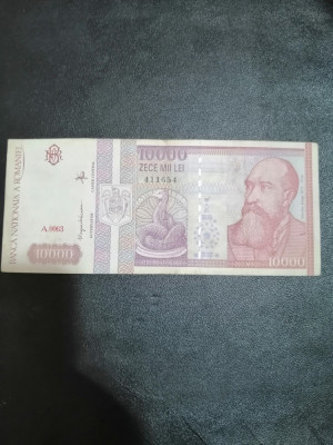 Bancnota ZECE MII LEI - 10.000 Lei - Februarie 1994, circulata foto