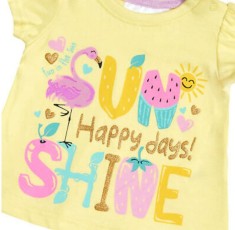 Tricou fetite - Happy days (Marime Disponibila: 6-9 luni (Marimea 19 foto