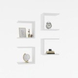Cumpara ieftin Set 4 rafturi de perete Perari, Pako World, Alb, 30x19x30 cm
