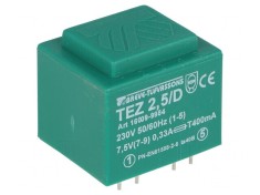 Transformator &Icirc;ncapsulat 2,5VA 230V la 7,5V PCB