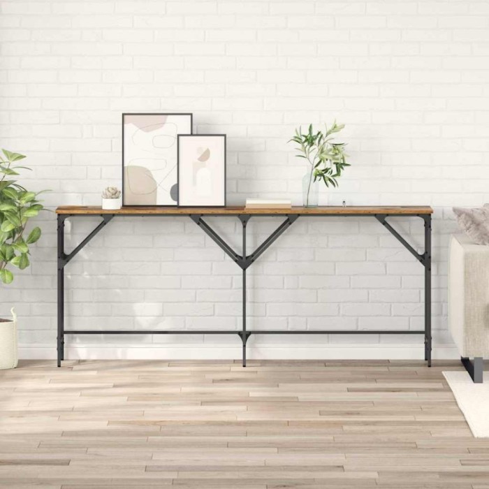 vidaXL Masă de consolă Lemn vechi 180 x 29 x 75 cm Lemn compozit