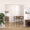 Usa glisanta vidaXL, 102.5x205 cm, sticla mata ESG, aluminiu, alb