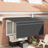 vidaXL Cortina Retractabilă Dungi Antracit 300 x 200 cm țesătură 3329516