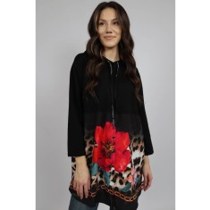 BLUZA COMBINATA CU CAMASA MANECA LUNGA SI GLUGA DOMIDEEA TALIE UNICA Multicolora