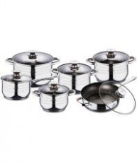 Set de gatit inox cu capac 12buc. Blaumann foto