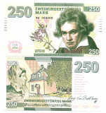 !!! GERMANIA = FANTASY NOTE = 250 MARCI , LUDWIG VAN BEETHOVEN - 2020 - UNC