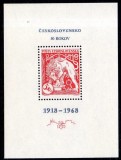 Cehoslovacia 1968 - Aniversare 50 ani statul Cehoslovac, colita neuzata