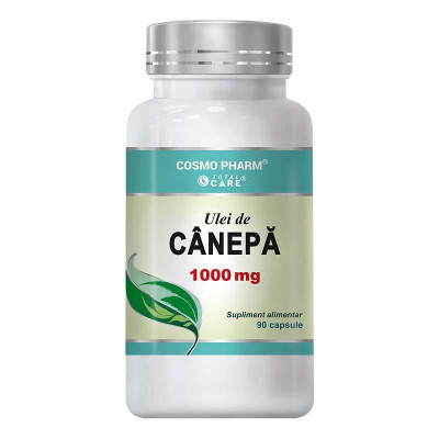 Ulei de Canepa 1000 miligrame 90 capsule Cosmopharm foto