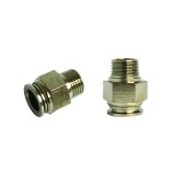 Mufa rapida dreapta din metal fi 12 cu filet M16, cu surub metalic