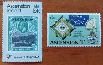 Colonie-Britanica- 1976-&amp;#039;&amp;#039;ASCENSION--LOT2Val.&amp;#039;&amp;#039;-NETAMPIL--MNH-VEZI SCAN foto