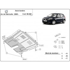 Scut motor metalic Dacia Sandero I 2008-2012