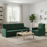 Cumpara ieftin Set de canapea 2 pcs Verde inchis Catifea