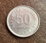 C50 - Moneda foarte veche - Argentina - 50 centavos - 1953