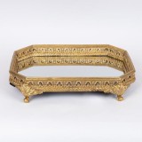 Cumpara ieftin Tava din rasina cu oglinda Antique Gold 40 cm x 28 cm