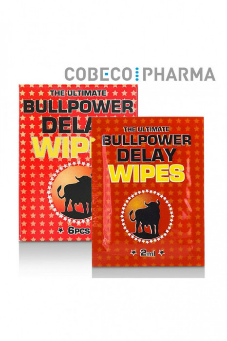 Servetele intarziere ejaculare, Bull Power: Wipes Delay 6 pcs x 2 ml