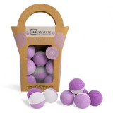 Set 8 bile efervescente de baie Violet, IDC Institute 99021, 8 x 15g