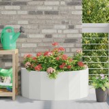 vidaXL Jardinieră Alb 90 x 45 x 35 cm Oțel 883690