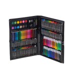 Set de pictura si desen, 168 bucati, tip valiza de depozitare, negru, 36.3 x 30.5 x 3.8 cm