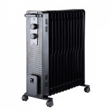 Cumpara ieftin Radiator cu ulei 3000W, 13 elementi, cu roti, negru