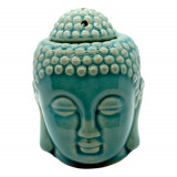 Vas aromaterapie din ceramica cu model buddha mare - turcoaz