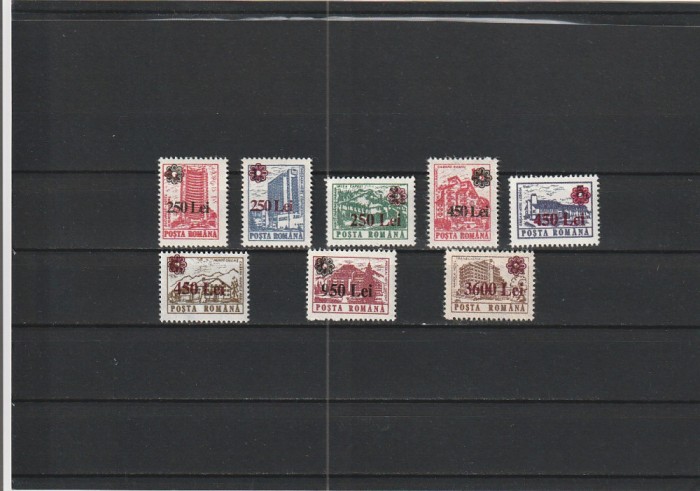 ROMANIA 1997 LP 1436 HOTELURI SI CABANE SUPRATIPAR ROZETA SERIE MNH NESTAMP