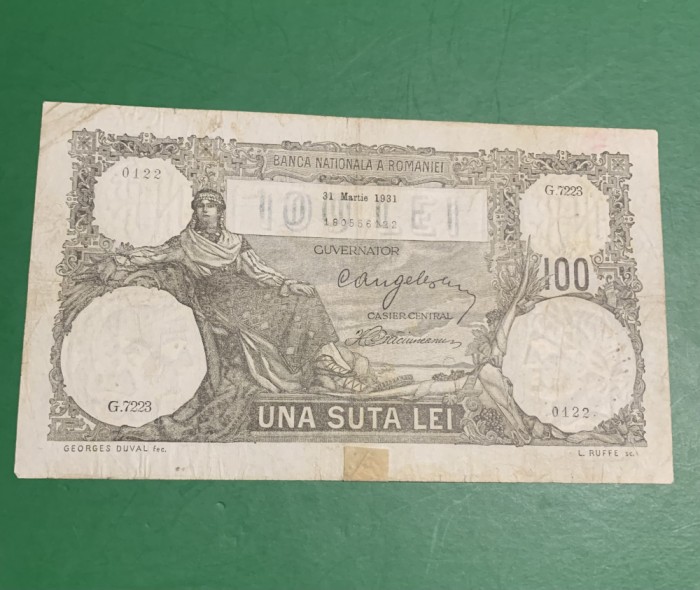 Bancnota 100 lei 31 martie 1931