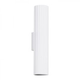 Lampă De Perete Karbon Alb Din Aluminiu Cu 2 Becuri Tub Minimalist De Interior