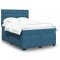 vidaXL Pat box spring cu saltea, albastru, 140x200 cm, catifea 3290946