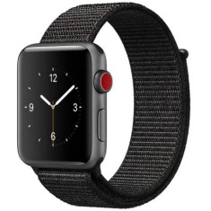 Curea iUni compatibila cu Apple Watch Ultra/SE/8/7/6/5/4/3/2/1, 40mm, Nylon Sport, Woven Strap, Dark Black