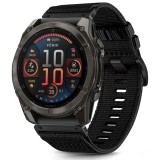 Techsuit - Watchband 22mm (W070) - Samsung Galaxy Watch (46mm)/Watch 3/Gear S3, Huawei Watch GT/GT 2/GT 3 (46mm) - Obsidian Black