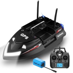 Barca Plantat, Nadit si Momit iUni V802 PRO, GPS, 18000mAh, 4 cuve, 3kg, 500m, 15km/h, Negru