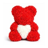 Cumpara ieftin Cadou Urs din trandafiri rosii artificiali din spuma - KRMS105