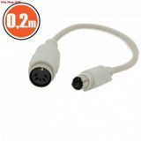 Cablu PS/2 - DIN (Fisa PS/2 - Soclu DIN) - 0.2m