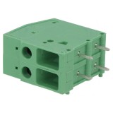 Regletă de conexiuni PCB 90&deg; 7,62mm 2 piste 4mm2