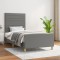 vidaXL Cadru de pat fără saltea, gri &icirc;nchis, 80x200 cm, textil 3125091