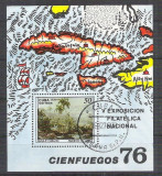Cuba 1976 Expo Phila, perf. sheet, used AA.002, Stampilat