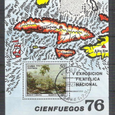 Cuba 1976 Expo Phila, perf. sheet, used AA.002