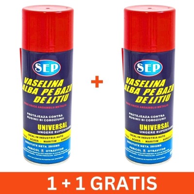Vaselina alba pe baza de litiu, spray, 400ml, 1+1 gratis foto