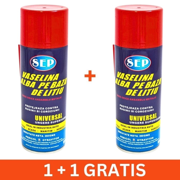 Vaselina alba pe baza de litiu, spray, 400ml, 1+1 gratis