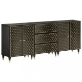 vidaXL Dulapuri laterale, 3 buc., 60x33x75 cm, lemn masiv de mango 3206312