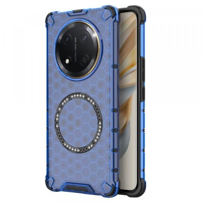 Husa MagSafe pentru Honor X9c / Magic7 Lite, Techsuit, HoneyComb Shield, Albastra foto