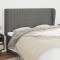 vidaXL Tăblie de pat cu aripioare gri &icirc;nchis 183x23x118/128 cm textil 3118209