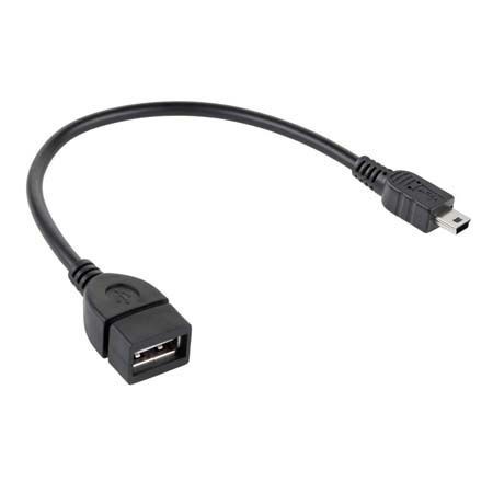 Adapt USB A-mini5P m-t OTG 20cm