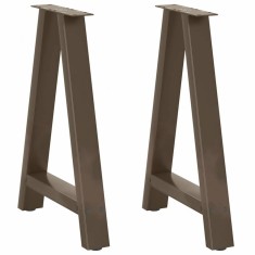 vidaXL Picioare de masă &icirc;n formă de A, 2 buc., 60x(72-73) cm, oțel