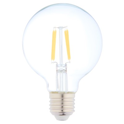 Bec LED filament Hoff glob G80 E27 4W 510lm lumina calda 2700 K foto