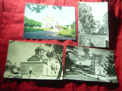 4 Ilustrate Curtea de Arges - Manastirea si Biserica Domneasca, anii &amp;#039;60 foto